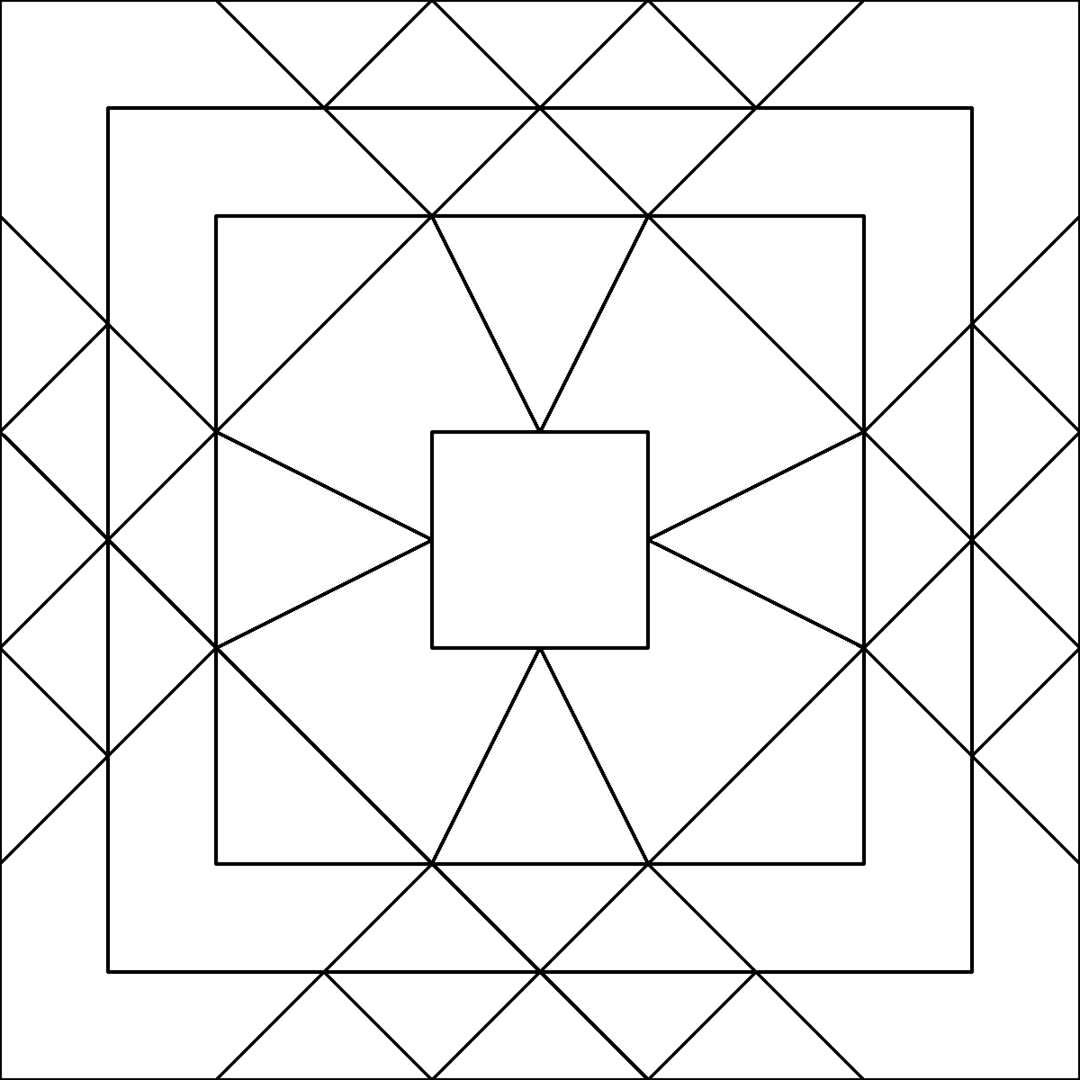 Pattern 9, Cross Pattee barn quilt pattern thumbnail
